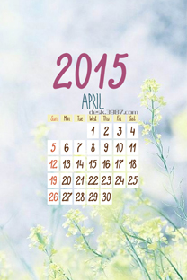 <b>2015年4月日歷手機壁紙</b>