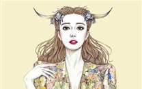 創(chuàng)意美女十二星座插畫(huà)ipad壁紙