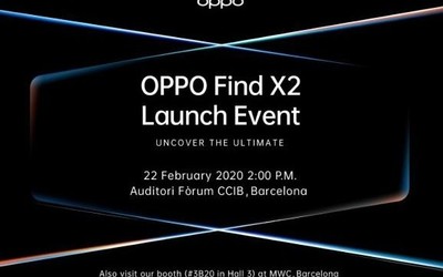 OPPO Find X2發(fā)布會(huì)時(shí)間曝光 2月22日巴塞羅那見？